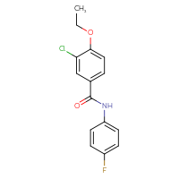 Chemical structure of 3-chloro-4-ethoxy-N-(4-fluorophenyl)benzamide - CSSB00121603430