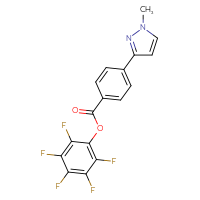 Chemical structure of 2,3,4,5,6-pentafluorophenyl 4-(1-methyl-1H-pyrazol-3-yl)benzoate - CSSB00020620006