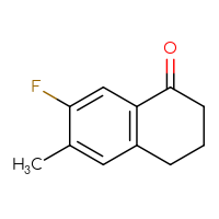 Chemical structure of 7-fluoro-6-methyl-1,2,3,4-tetrahydronaphthalen-1-one - CSSB00000104030