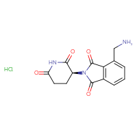 Chemical structure of 4-(aminomethyl)-2-[(3S)-2,6-dioxopiperidin-3-yl]-2,3-dihydro-1H-isoindole-1,3-dione hydrochloride - CSSB21520372625