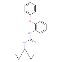 Chemical structure of 3-{dispiro[2.0.2⁴.1³]heptan-7-yl}-1-(2-phenoxyphenyl)thiourea - CSSB21432494610