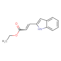 Chemical structure of ethyl 3-(1H-indol-2-yl)prop-2-enoate - CSSB00053306642