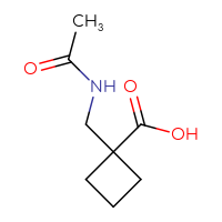 Chemical structure of 1-(acetamidomethyl)cyclobutane-1-carboxylic acid - CSSB00012905880
