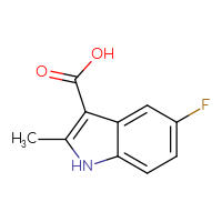 Chemical structure of 5-fluoro-2-methyl-1H-indole-3-carboxylic acid - CSSB00102525405