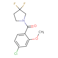 Chemical structure of 1-(4-chloro-2-methoxybenzoyl)-3,3-difluoropyrrolidine - CSSB02006549926