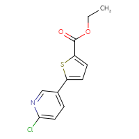 Chemical structure of ethyl 5-(6-chloropyridin-3-yl)thiophene-2-carboxylate - CSSB00020567750