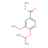 Chemical structure of methyl 3-methoxy-4-(propan-2-yloxy)benzoate - CSSB00015188318