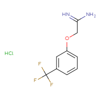 Chemical structure of 2-[3-(trifluoromethyl)phenoxy]ethanimidamide hydrochloride - CSSB00032004042