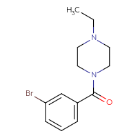 Chemical structure of 1-(3-bromobenzoyl)-4-ethylpiperazine - CSSB00000249530
