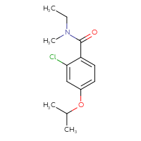 Chemical structure of 2-chloro-N-ethyl-N-methyl-4-(propan-2-yloxy)benzamide - CSSB01998385387