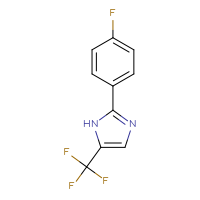 Chemical structure of 2-(4-fluorophenyl)-5-(trifluoromethyl)-1H-imidazole - CSSB00010262518