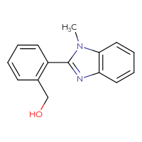 Chemical structure of [2-(1-methyl-1H-1,3-benzodiazol-2-yl)phenyl]methanol - CSSB06715498085