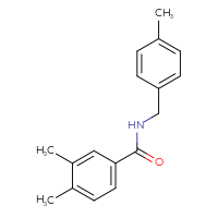 Chemical structure of 3,4-dimethyl-N-[(4-methylphenyl)methyl]benzamide - CSSB00046155474