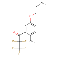 Chemical structure of 2,2,3,3,3-pentafluoro-1-(2-methyl-5-propoxyphenyl)propan-1-one - CSSB21103684615