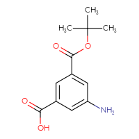 Chemical structure of 3-amino-5-[(tert-butoxy)carbonyl]benzoic acid - CSSB02154145211