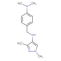 Chemical structure of N-{[4-(dimethylamino)phenyl]methyl}-1,3-dimethyl-1H-pyrazol-4-amine - CSSB00003676671