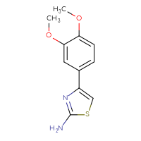 Chemical structure of 4-(3,4-dimethoxyphenyl)-1,3-thiazol-2-amine - CSSB00000256441