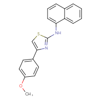 Chemical structure of 4-(4-methoxyphenyl)-N-(naphthalen-1-yl)-1,3-thiazol-2-amine - CSSB00025735346