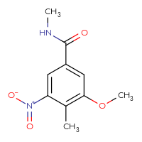 Chemical structure of 3-methoxy-N,4-dimethyl-5-nitrobenzamide - CSSB00061107959