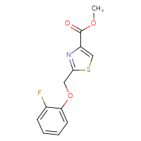 Chemical structure of methyl 2-[(2-fluorophenoxy)methyl]-1,3-thiazole-4-carboxylate - CSSB02005280631