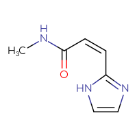 Chemical structure of (2Z)-3-(1H-imidazol-2-yl)-N-methylprop-2-enamide - CSSB21043407661
