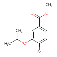 Chemical structure of methyl 4-bromo-3-(propan-2-yloxy)benzoate - CSSB00010074908
