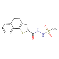 Chemical structure of N'-methanesulfonyl-4H,5H-naphtho[1,2-b]thiophene-2-carbohydrazide - CSSB00138424095