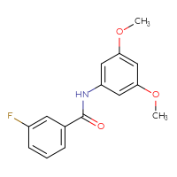 Chemical structure of N-(3,5-dimethoxyphenyl)-3-fluorobenzamide - CSSB00046084189