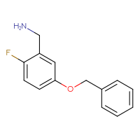 Chemical structure of 1-[5-(benzyloxy)-2-fluorophenyl]methanamine - CSSB03219876377