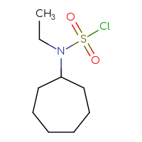 Chemical structure of N-cycloheptyl-N-ethylsulfamoyl chloride - CSSB02130243054