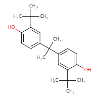 Chemical structure of 2-tert-butyl-4-[2-(3-tert-butyl-4-hydroxyphenyl)propan-2-yl]phenol - CSSB00020678225