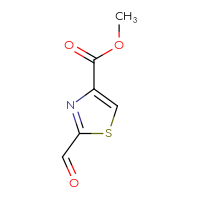 Chemical structure of methyl 2-formyl-1,3-thiazole-4-carboxylate - CSSB00000145320