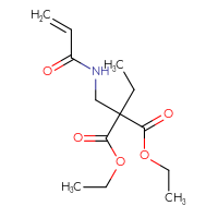 Chemical structure of 1,3-diethyl 2-ethyl-2-[(prop-2-enamido)methyl]propanedioate - CSSB03539830818