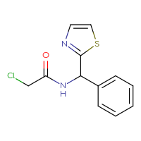 Chemical structure of 2-chloro-N-[phenyl(1,3-thiazol-2-yl)methyl]acetamide - CSSB00000752052