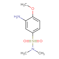 Chemical structure of 3-amino-4-methoxy-N,N-dimethylbenzene-1-sulfonamide - CSSB00000183230