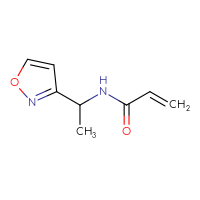 Chemical structure of N-[1-(1,2-oxazol-3-yl)ethyl]prop-2-enamide - CSSB00119614662