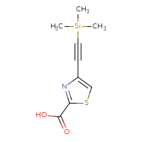 Chemical structure of 4-[2-(trimethylsilyl)ethynyl]-1,3-thiazole-2-carboxylic acid - CSSB06361949805