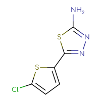 Chemical structure of 5-(5-chlorothiophen-2-yl)-1,3,4-thiadiazol-2-amine - CSSB00011633041