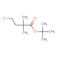 Chemical structure of tert-butyl 4-chloro-2,2-dimethylbutanoate - CSSB03437231628