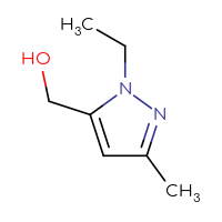 Chemical structure of (1-ethyl-3-methyl-1H-pyrazol-5-yl)methanol - CSSB00011997010