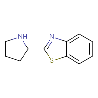 Chemical structure of 2-(pyrrolidin-2-yl)-1,3-benzothiazole - CSSB00000184653