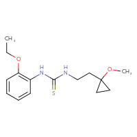 Chemical structure of 1-(2-ethoxyphenyl)-3-[2-(1-methoxycyclopropyl)ethyl]thiourea - CSSB21432526564