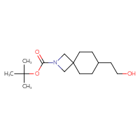 Chemical structure of tert-butyl 7-(2-hydroxyethyl)-2-azaspiro[3.5]nonane-2-carboxylate - CSSB02126140600