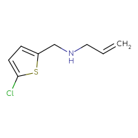 Chemical structure of [(5-chlorothiophen-2-yl)methyl](prop-2-en-1-yl)amine - CSSB00000185320