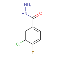 Chemical structure of 3-chloro-4-fluorobenzohydrazide - CSSB00012295611