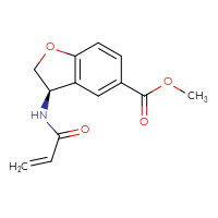 Chemical structure of methyl (3R)-3-(prop-2-enamido)-2,3-dihydro-1-benzofuran-5-carboxylate - CSSB21332042062