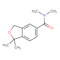 Chemical structure of N,N,1,1-tetramethyl-1,3-dihydro-2-benzofuran-5-carboxamide - CSSB02951252835