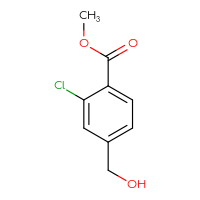 Chemical structure of methyl 2-chloro-4-(hydroxymethyl)benzoate - CSSB00010766275