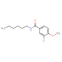 Chemical structure of 3-chloro-N-hexyl-4-methoxybenzamide - CSSB02005837200