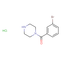 Chemical structure of 1-(3-bromobenzoyl)piperazine hydrochloride - CSSB00138412583